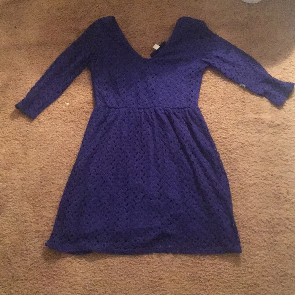 Royal blue lace dress